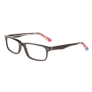 New PEACELOVE Black I PAINTED Eyeglasses with Colorful Temple Tips 54/17/140